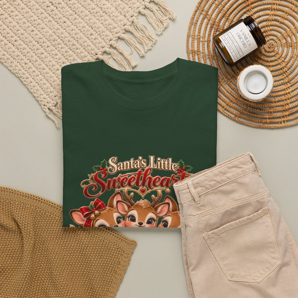 Personalized Christmas Reindeer Shirt – Santa’s Little Sweethearts Custom Kids Names