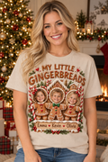 MY LITTLE GINGERBREADS personalized Christmas photo shirt lifestyle mockup