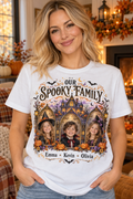 Custom child photos Halloween family shirt — OUR SPOOKY FAMILY