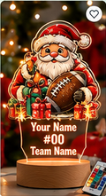 Personalized Christmas Santa Player LED Lamp – Custom Name Number & Team