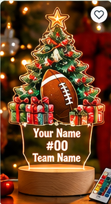 Personalized Christmas Tree LED Lamp – Custom Name Holiday Light