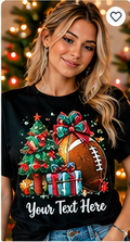 Personalized Christmas Tree T-Shirt – Custom Name Holiday Tee
