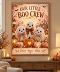 Our Little Boo Crew personalized Halloween framed artwork – custom family names