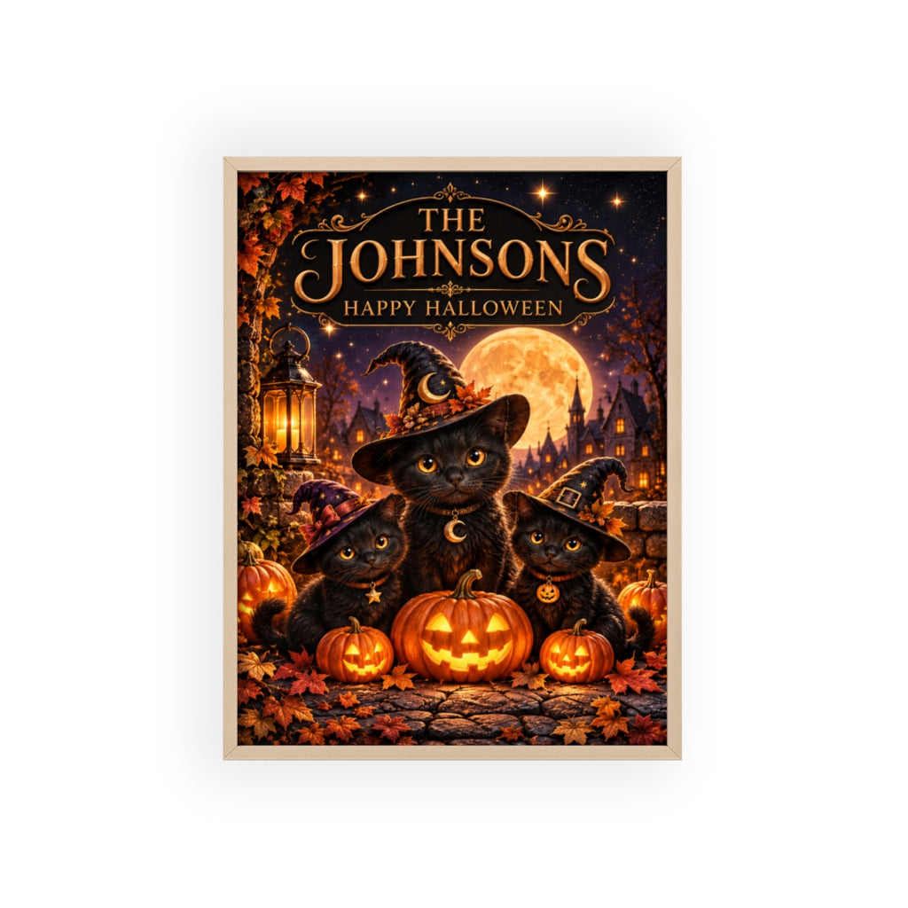 Happy Halloween Cats framed print supplier preview