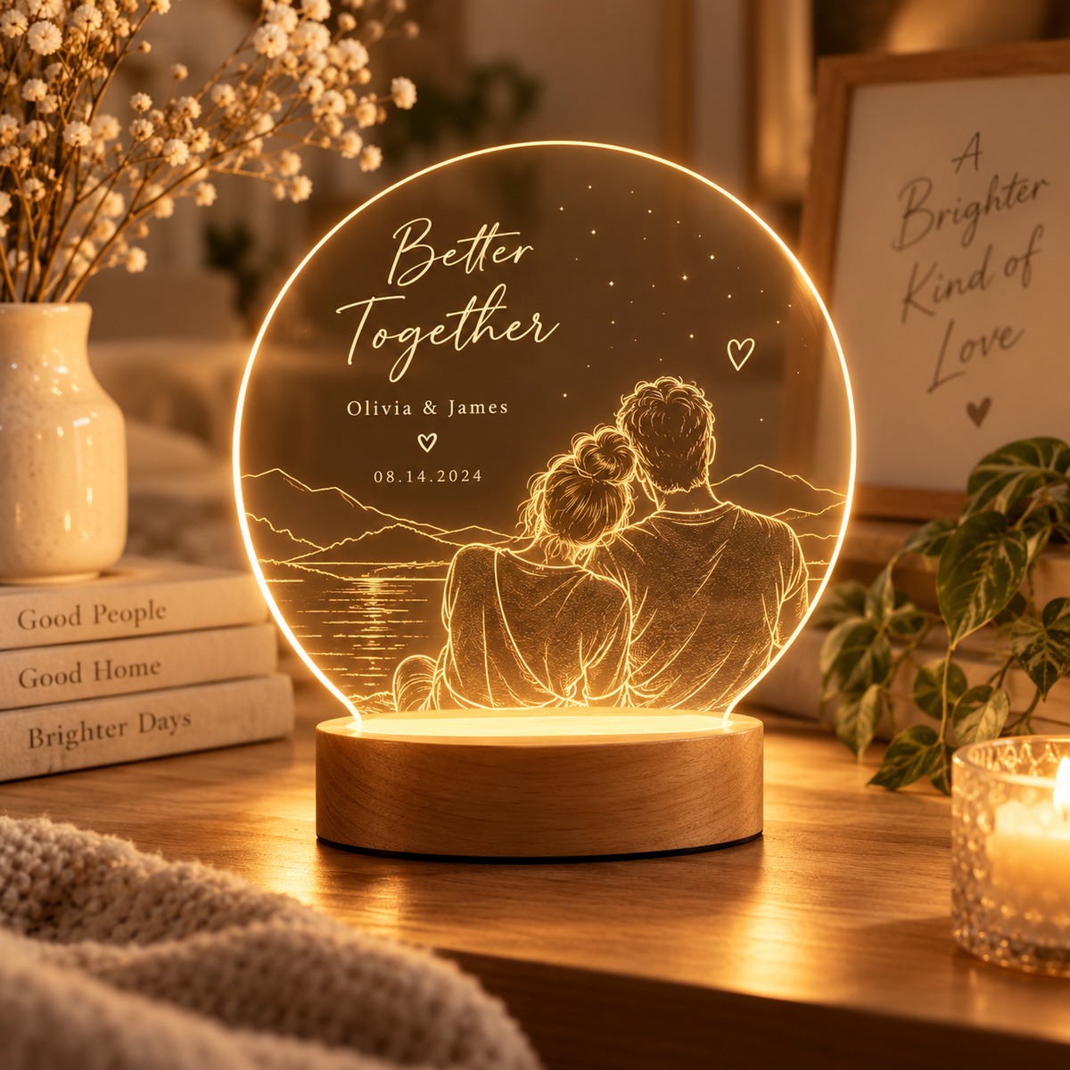 Lampe LED Prénom personnalisée