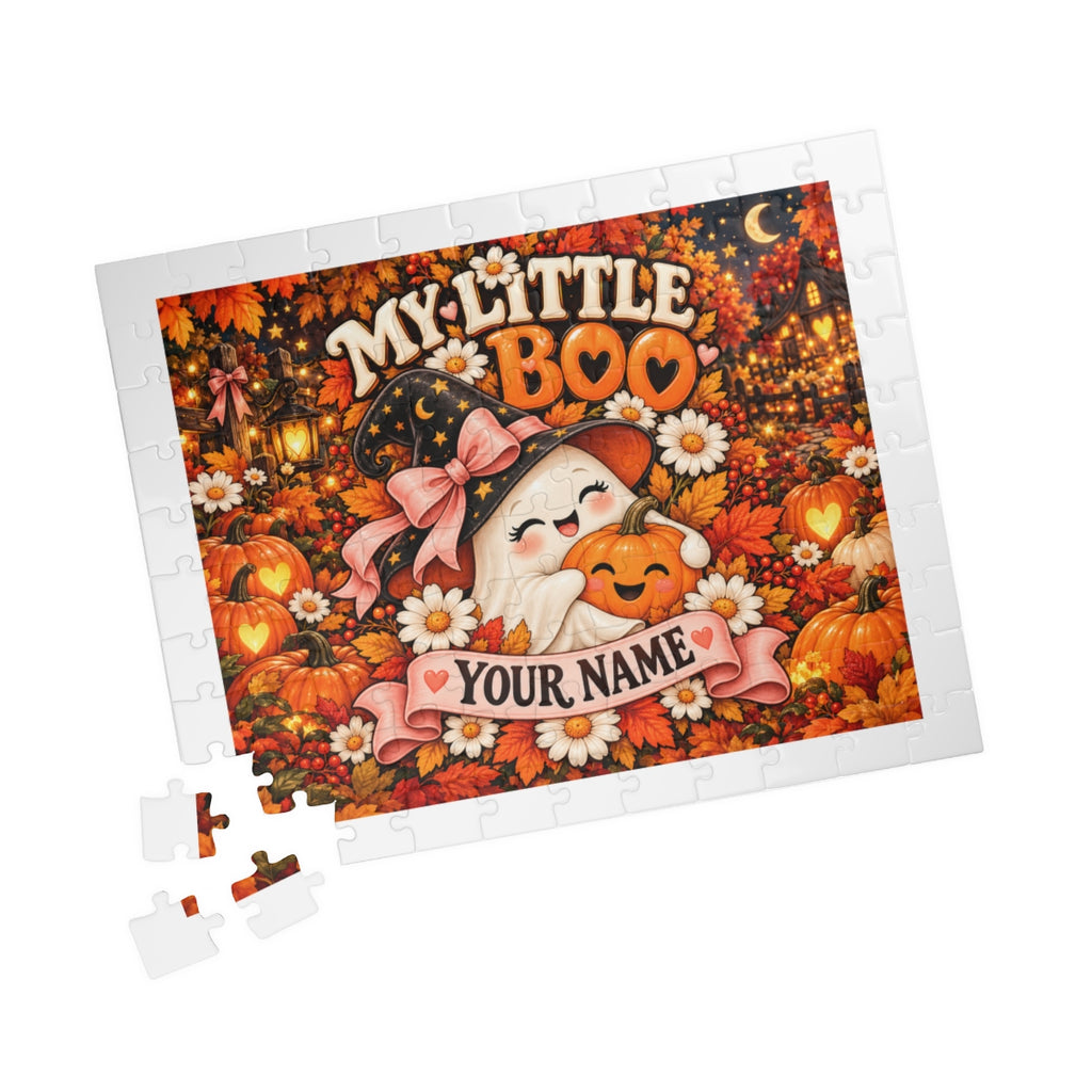 My Little Boo Personalized Halloween Jigsaw Puzzle – Custom Name