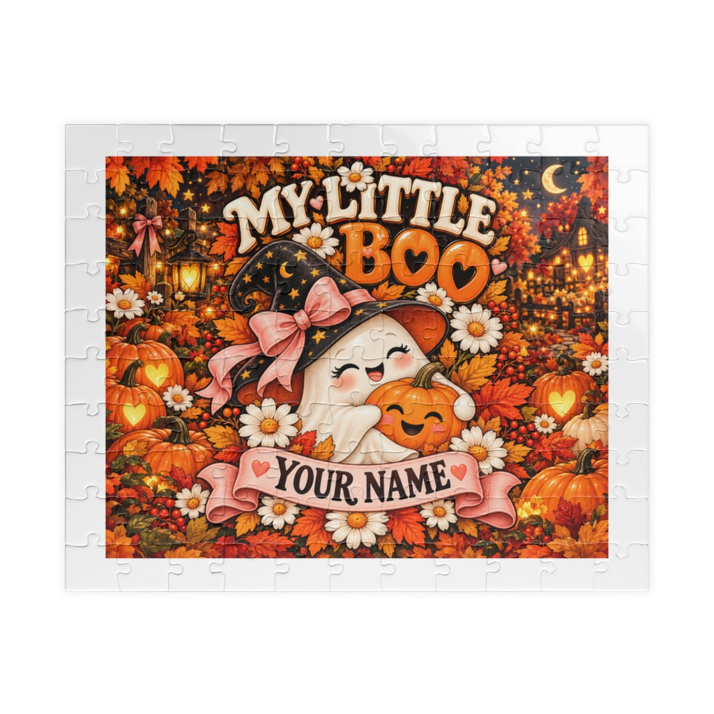 My Little Boo Personalized Halloween Jigsaw Puzzle – Custom Name