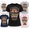T-shirt Football Mom personnalisé – Player Name, Team, Number & Class Year | Game Day Gift