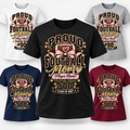 T-shirt Proud Football Mom personnalisé – Pink Bow, Player Name, Team & Number